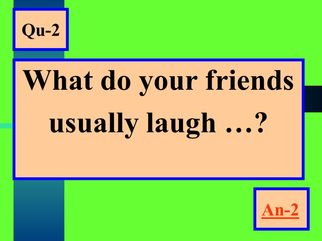 Qu-2 What do your friends usually laugh …? An-2